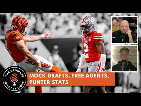 Bengals Mock Drafts, Free Agents and Punter Stats - The Growler Podcast Episode Thumbnail